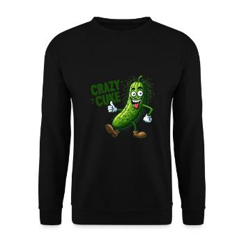 Légumes fous poilus Cuke pouces vers le haut - Sweat-shirt Unisexe - noir - Devant - Alina (178cm) & Michal (187cm)