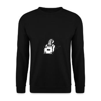 Receipt Printer Gastro Gastronomy - Unisex Sweatshirt - black - Front - Alina (178cm) & Michal (187cm)