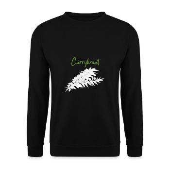 Curry Herb Herbs - Unisex Sweatshirt - black - Front - Alina (178cm) & Michal (187cm)