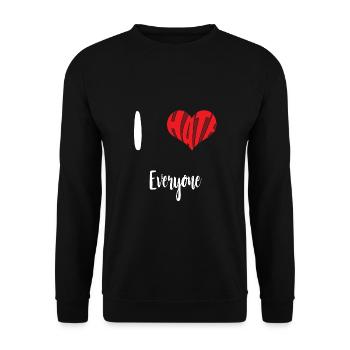 Hass auf alle Stopp Hass Anti Hass - Unisex Pullover - Schwarz - Vorne - Alina (178cm) & Michal (187cm)
