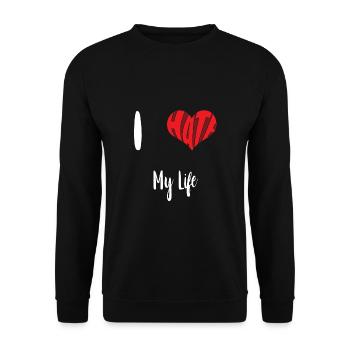 Hass Leben Stopp Hass Anti Hass - Unisex Pullover - Schwarz - Vorne - Alina (178cm) & Michal (187cm)