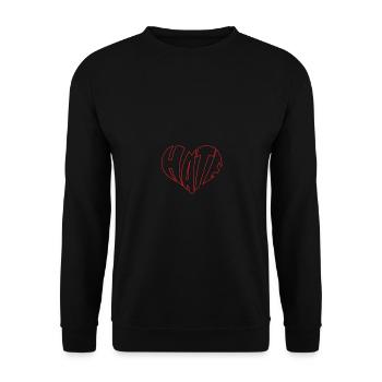 Kein Hass Abneigung Stopp Hass Anti Hass - Unisex Pullover - Schwarz - Vorne - Alina (178cm) & Michal (187cm)
