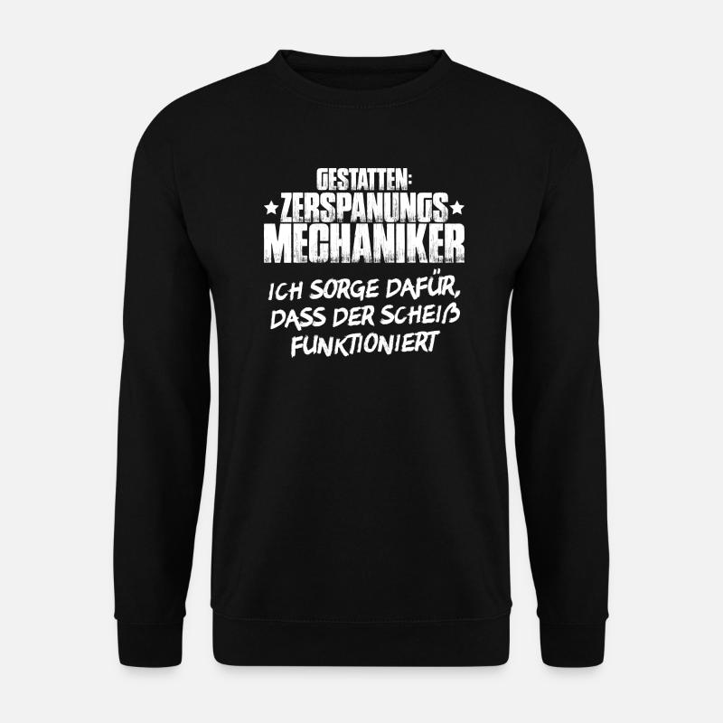 Zerspanungsmechaniker Dreher Fräser Geschenk - Unisex Pullover - Schwarz