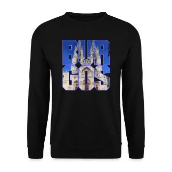Burgos, city of Spain, façade of the cathedral - Unisex Sweatshirt - black - Front - Alina (178cm) & Michal (187cm)