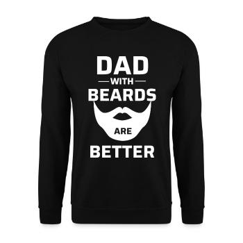 Dad with beards are amazing. - Unisex Sweatshirt - black - Front - Alina (178cm) & Michal (187cm)