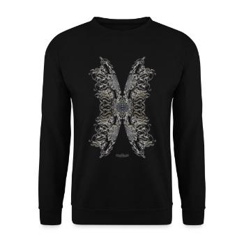 Abstract No. 58 (conçu par HeiArts) - Sweat-shirt Unisexe - noir - Devant - Alina (178cm) & Michal (187cm)