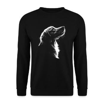Golden Retriever Portrait Dog Dog Goldie - Unisex Sweatshirt - black - Front - Alina (178cm) & Michal (187cm)