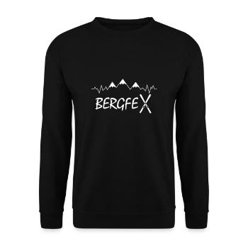 Bergfex - mountains hiking winter sports EKG heartbeat - Unisex Sweatshirt - black - Front - Alina (178cm) & Michal (187cm)