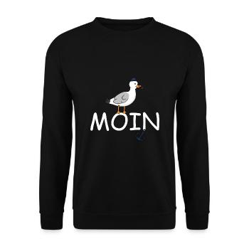 Seagull Moin - Unisex Sweatshirt - black - Front - Alina (178cm) & Michal (187cm)