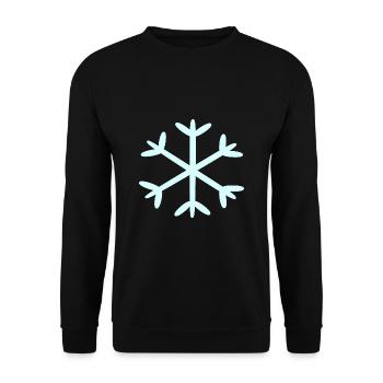 Flocon de neige Flocons de neige Noël - Sweat-shirt Unisexe - noir - Devant - Alina (178cm) & Michal (187cm)