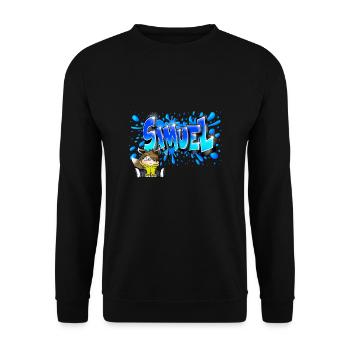 Graffiti Samuel Printable - Sweat-shirt Unisexe - noir - Devant - Alina (178cm) & Michal (187cm)