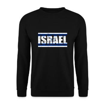 Israel - Unisex Sweatshirt - black - Front - Alina (178cm) & Michal (187cm)