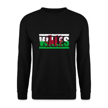Wales - Unisex Pullover - Schwarz - Vorne - Alina (178cm) & Michal (187cm)
