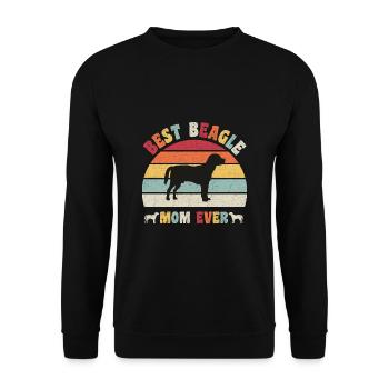 Best Beagle mom ever dog lovers vintage retro - Unisex Sweatshirt - black - Front - Alina (178cm) & Michal (187cm)