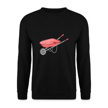 wheelbarrow - Unisex Sweatshirt - black - Front - Alina (178cm) & Michal (187cm)