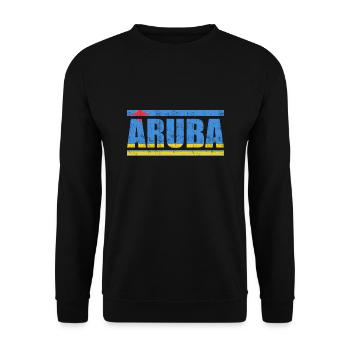 Aruba - Unisex Sweatshirt - black - Front - Alina (178cm) & Michal (187cm)