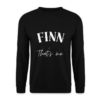 Finn est mon nom Fynn Gifts Fin Finlande - Sweat-shirt Unisexe - noir - Devant - Alina (178cm) & Michal (187cm)