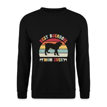 Meilleure maman Boerboel jamais amateurs de chiens vintage rétro - Sweat-shirt Unisexe - noir - Devant - Alina (178cm) & Michal (187cm)