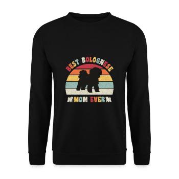 Meilleure maman bolognaise jamais amateurs de chiens vintage rétro - Sweat-shirt Unisexe - noir - Devant - Alina (178cm) & Michal (187cm)