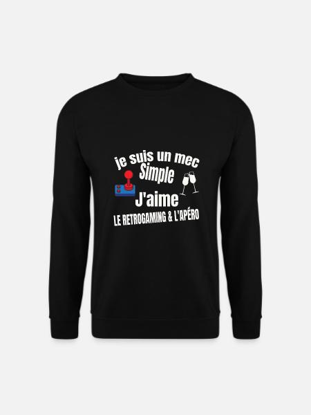 retrogaming et apéro - Sweat-shirt Unisexe - noir