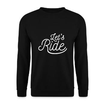 laisse monter blanc - Sweat-shirt Unisexe - noir - Devant - Alina (178cm) & Michal (187cm)