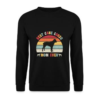 Meilleure canne Corso maman jamais amoureux des chiens vintage rétro - Sweat-shirt Unisexe - noir - Devant - Alina (178cm) & Michal (187cm)