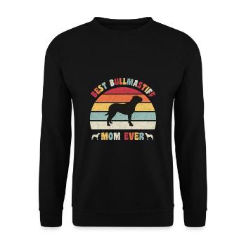 Meilleure maman Bullmastiff jamais amateurs de chiens vintage rétro - Sweat-shirt Unisexe - noir - Devant - Alina (178cm) & Michal (187cm)