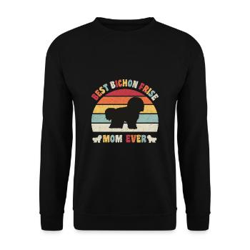 Meilleure maman Bichon Frise jamais amateurs de chiens vintage - Sweat-shirt Unisexe - noir - Devant - Alina (178cm) & Michal (187cm)