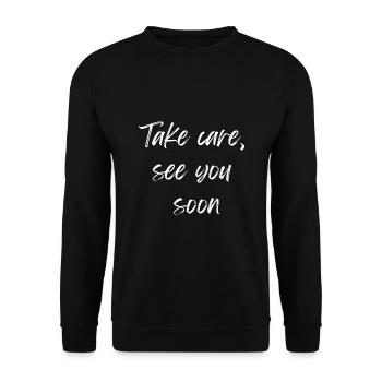 - see you soon - Unisex Sweatshirt - black - Front - Alina (178cm) & Michal (187cm)