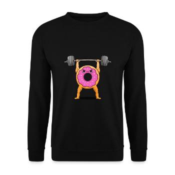 Weightlifting donut - Unisex Sweatshirt - black - Front - Alina (178cm) & Michal (187cm)