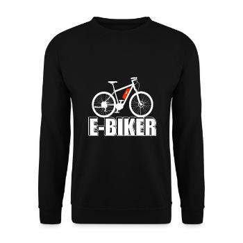 E Biker - Unisex Pullover - Schwarz - Vorne - Alina (178cm) & Michal (187cm)