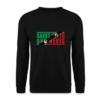 Saint Kitts and Nevis - Unisex Sweatshirt - black - Front - Alina (178cm) & Michal (187cm)