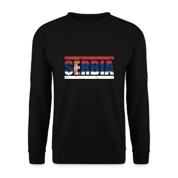 Serbie - Sweat-shirt Unisexe - noir - Devant - Alina (178cm) & Michal (187cm)