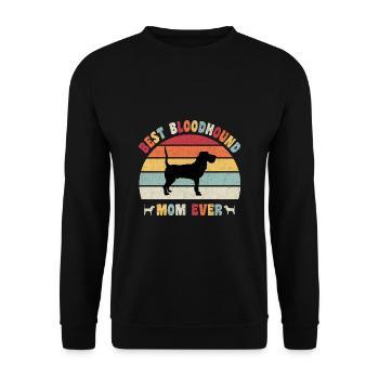 Meilleur Bloodhound Mom ever dog lovers rétro vintage - Sweat-shirt Unisexe - noir - Devant - Alina (178cm) & Michal (187cm)