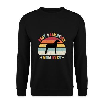 Best Dalmatian Mom ever dog lovers vintage retro - Unisex Pullover - Schwarz - Vorne - Alina (178cm) & Michal (187cm)