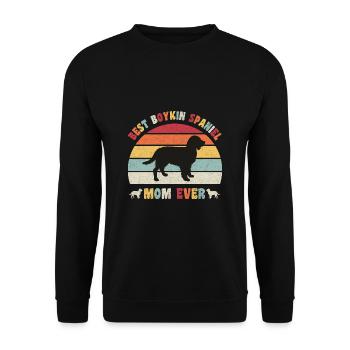 Meilleure maman Boykin Spaniel jamais amoureux des chiens vintage - Sweat-shirt Unisexe - noir - Devant - Alina (178cm) & Michal (187cm)