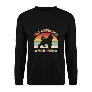 Best Bernedoodle mom ever dog lovers vintage retro - Unisex Sweatshirt - black - Front - Alina (178cm) & Michal (187cm)