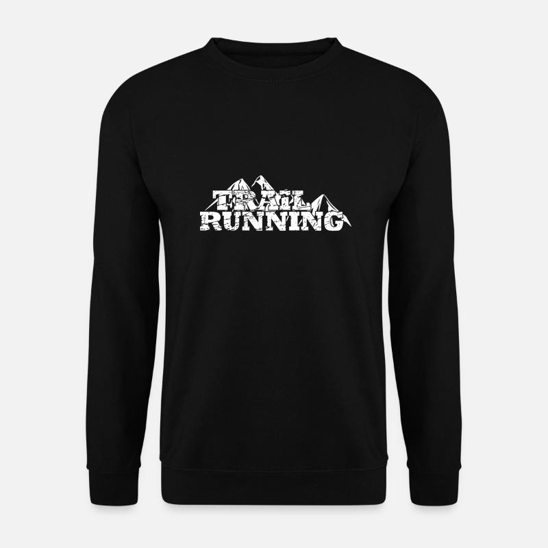 Trail Running Mountains Distressed white - Unisex Pullover - Schwarz