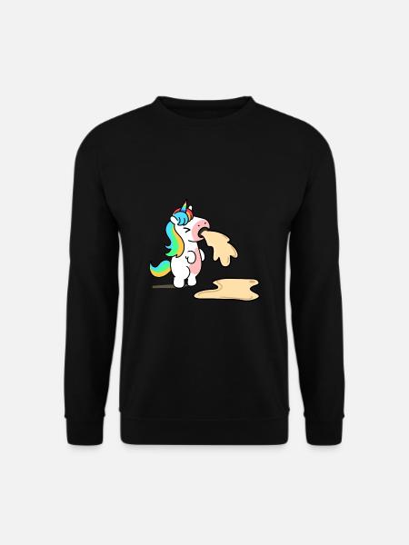 Licorne crache - Sweat-shirt Unisexe - noir