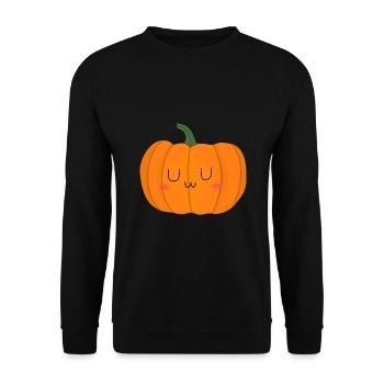 Citrouille Halloween - Sweat-shirt Unisexe - noir - Devant - Alina (178cm) & Michal (187cm)
