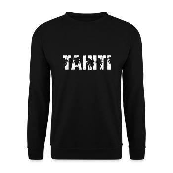 Tahiti Palm Island - Unisex Sweatshirt - black - Front - Alina (178cm) & Michal (187cm)