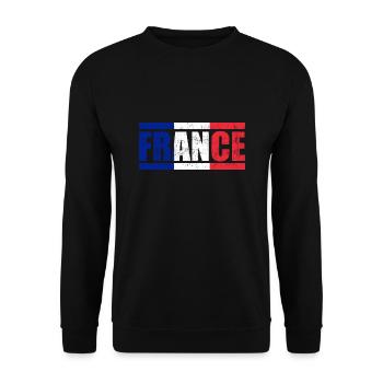 Frankreich - Unisex Pullover - Schwarz - Vorne - Alina (178cm) & Michal (187cm)