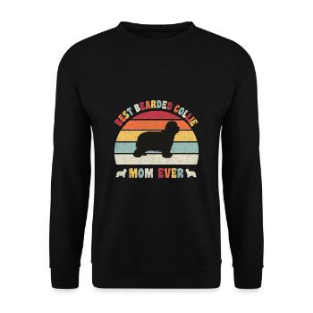 Meilleure maman Bearded Collie jamais amateurs de chiens vintage - Sweat-shirt Unisexe - noir - Devant - Alina (178cm) & Michal (187cm)