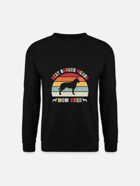 Best Berger Picard mom ever dog lovers vintage - Unisex Pullover - Schwarz