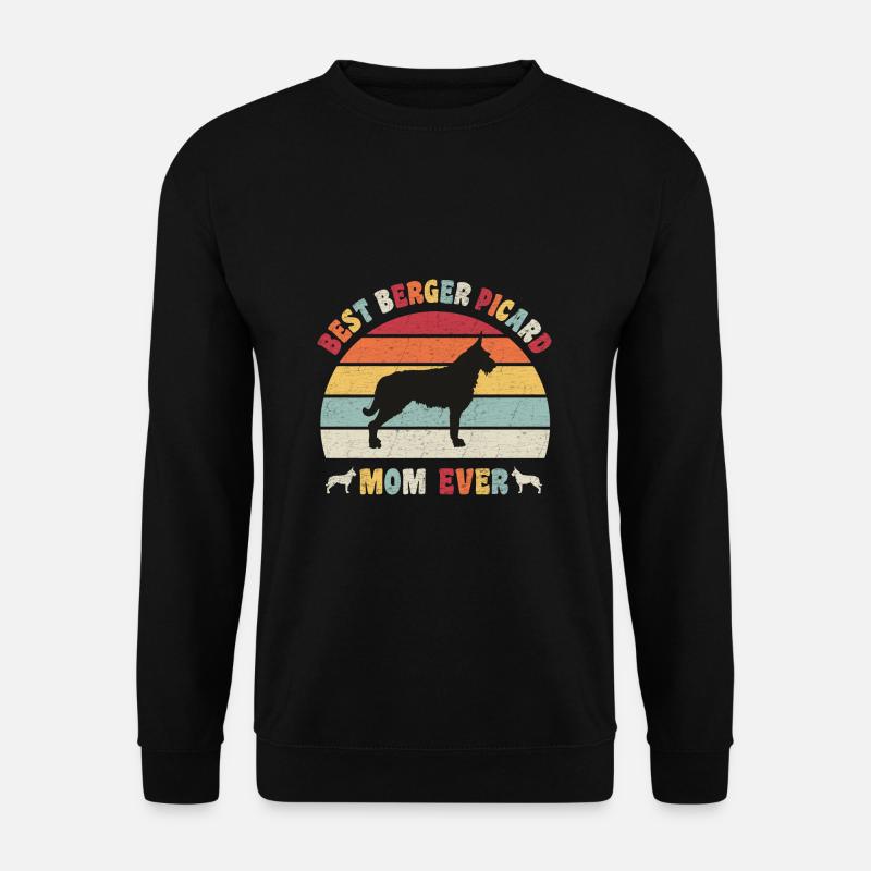 Best Berger Picard mom ever dog lovers vintage - Unisex Pullover - Schwarz