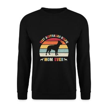 Best Australian Kelpie mom ever dog lovers vintage - Unisex Sweatshirt - black - Front - Alina (178cm) & Michal (187cm)