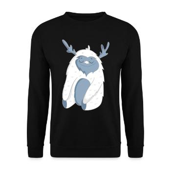 Yeti Winter - Unisex Pullover - Schwarz - Vorne - Alina (178cm) & Michal (187cm)