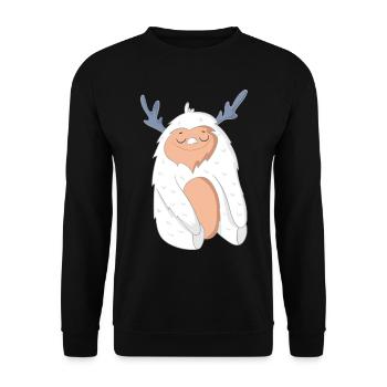 yeti - Unisex Sweatshirt - black - Front - Alina (178cm) & Michal (187cm)