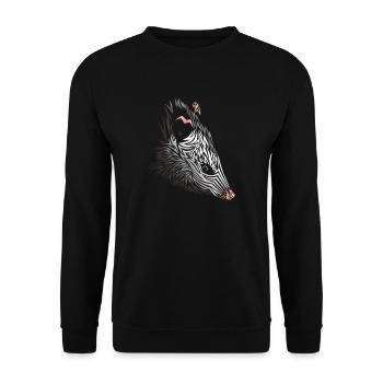 Tribal Opossum - Unisex Sweatshirt - black - Front - Alina (178cm) & Michal (187cm)