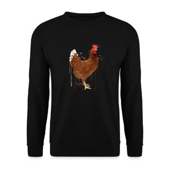 Chicken Drip - Unisex Sweatshirt - black - Front - Alina (178cm) & Michal (187cm)